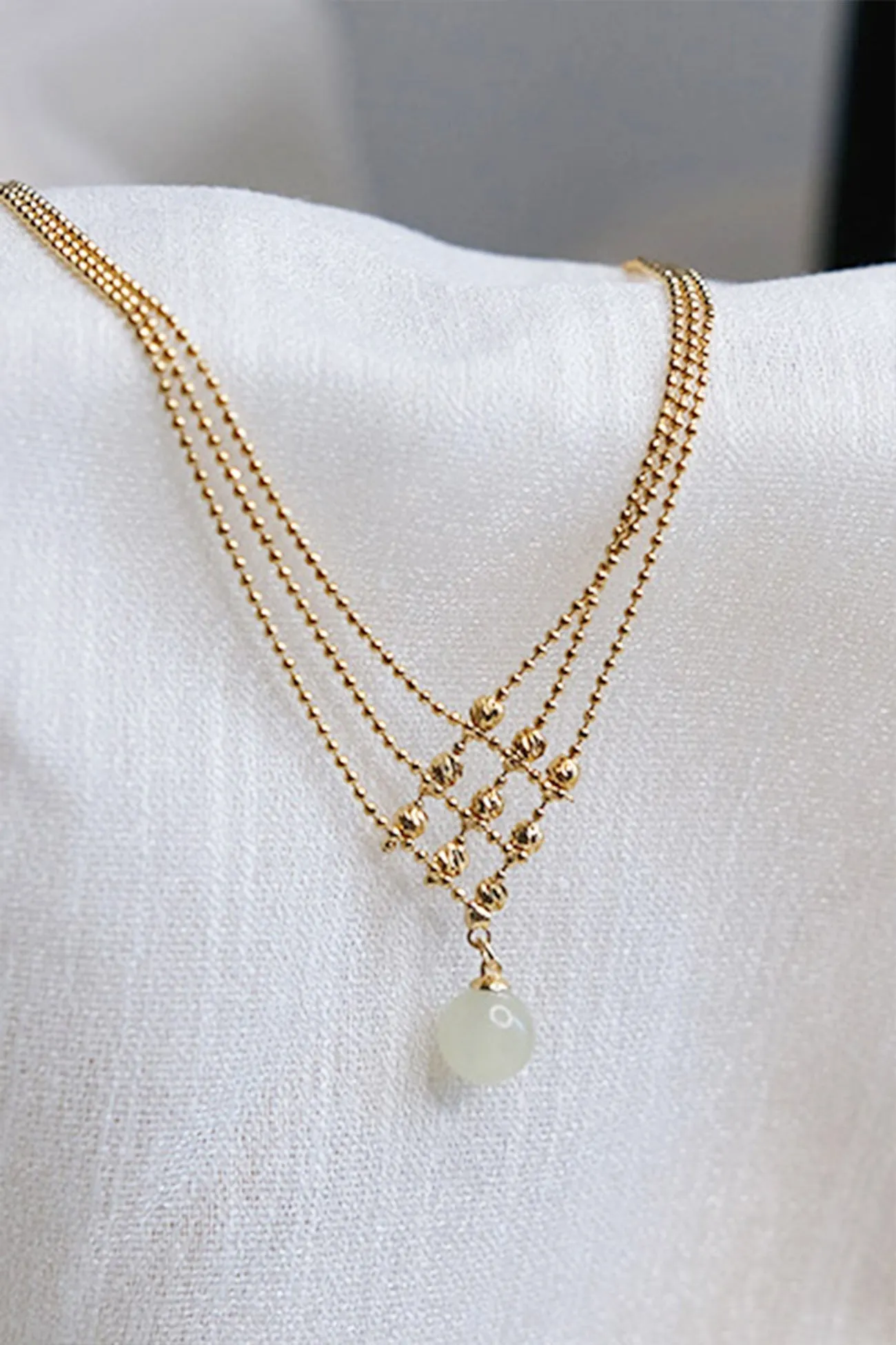 TastyHottie - Three-layer Beaded Jade Necklace