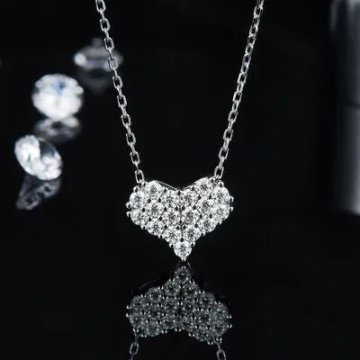 TEEK - Moissanite 925 SS Heart Necklace