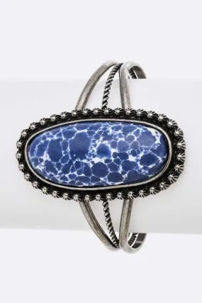 TEEK - Oval Stone Bangle