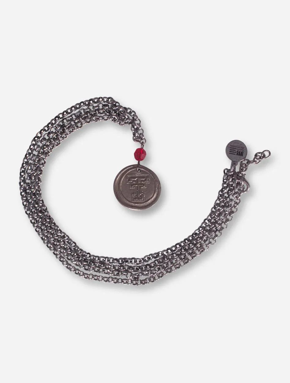 Texas Tech Double T White Copper Necklace