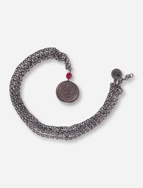 Texas Tech Double T White Copper Necklace
