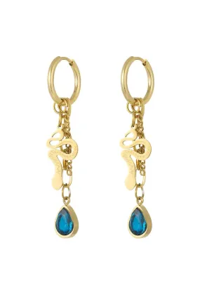 The Edit - Snake Tear Drop Earrings in Gold