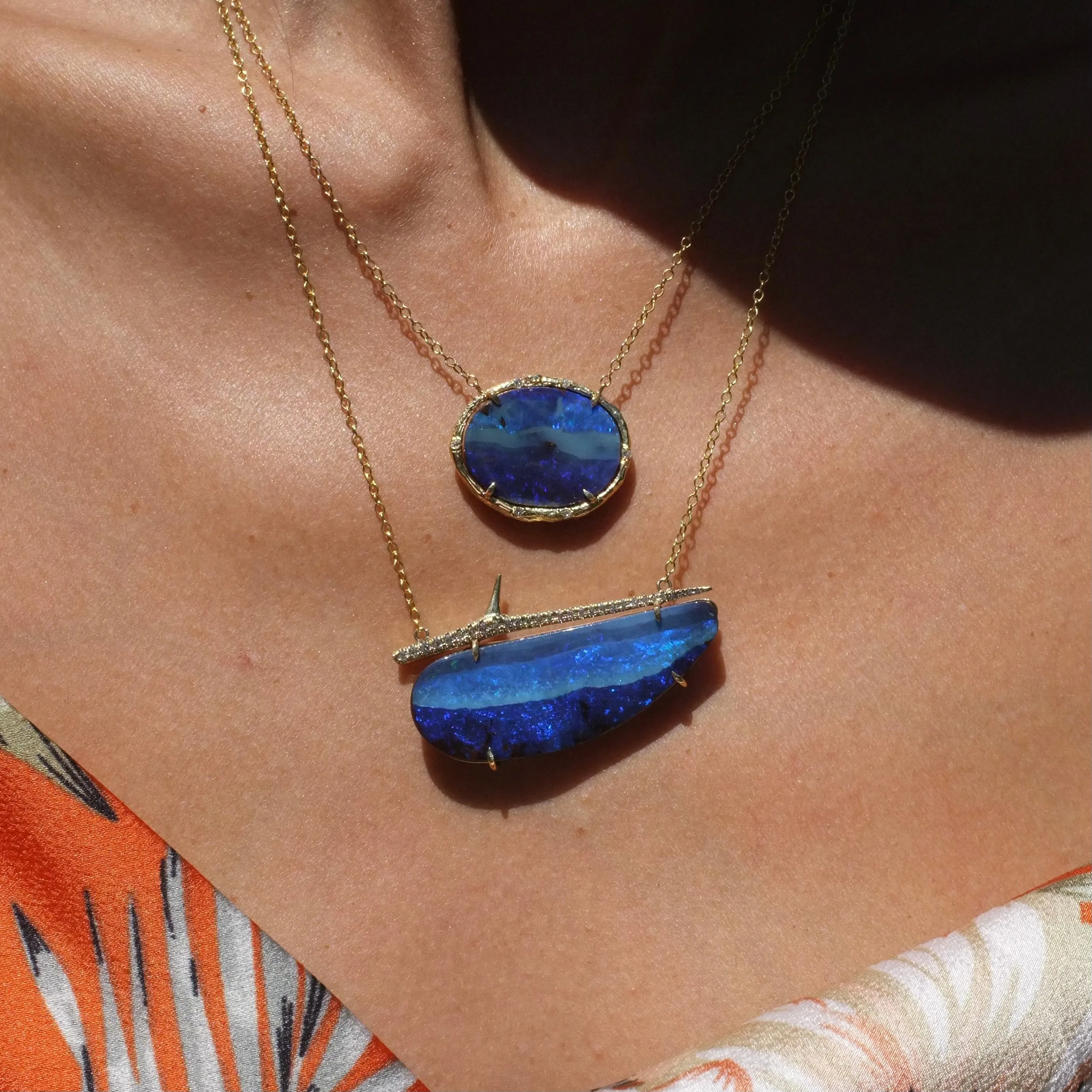 Tidal Wave Opal Thorn Necklace