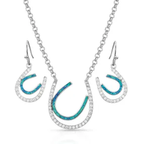 Tipping Luck Sparkly Horseshoe Jewellery Set