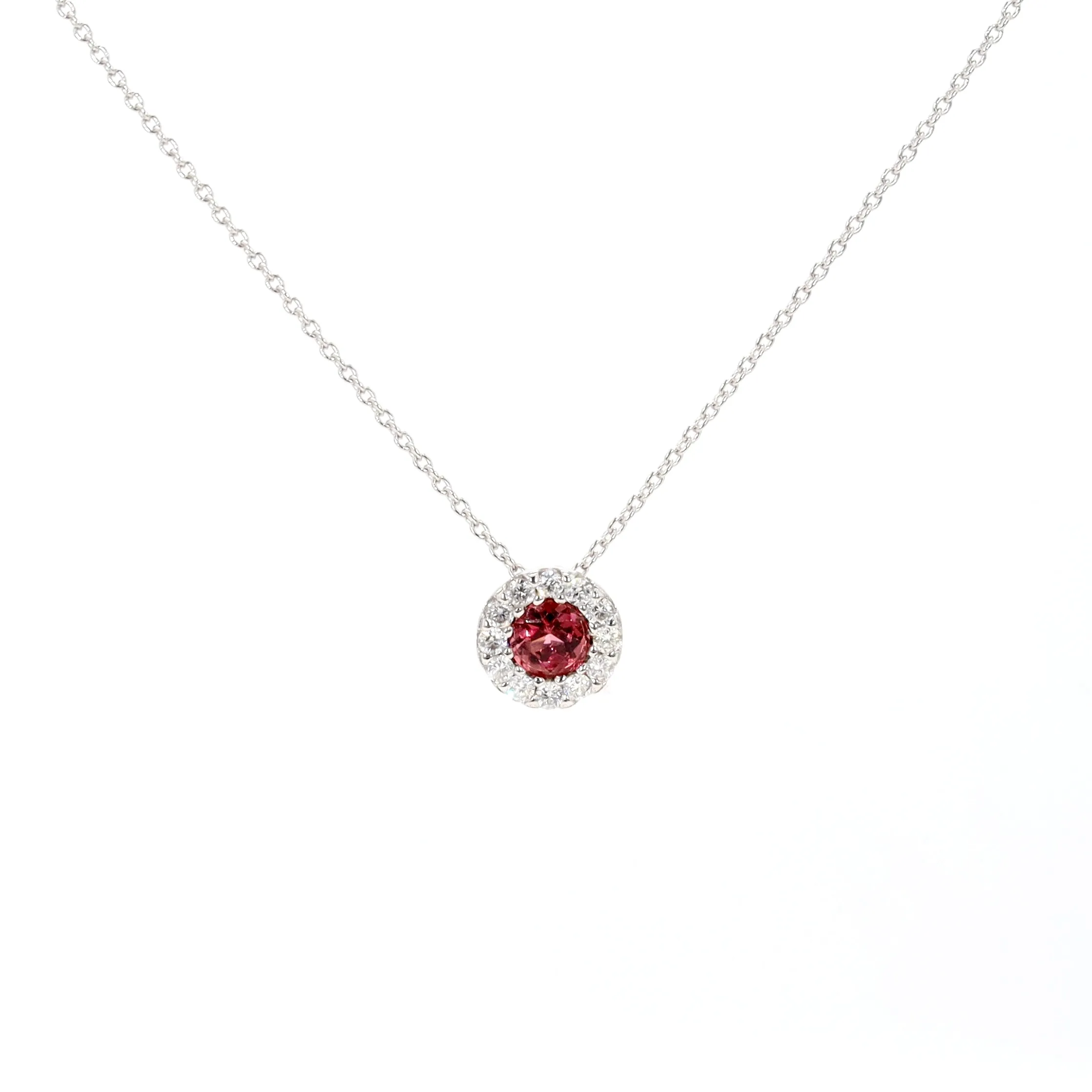 Tourmaline Halo Pendant