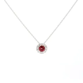 Tourmaline Halo Pendant