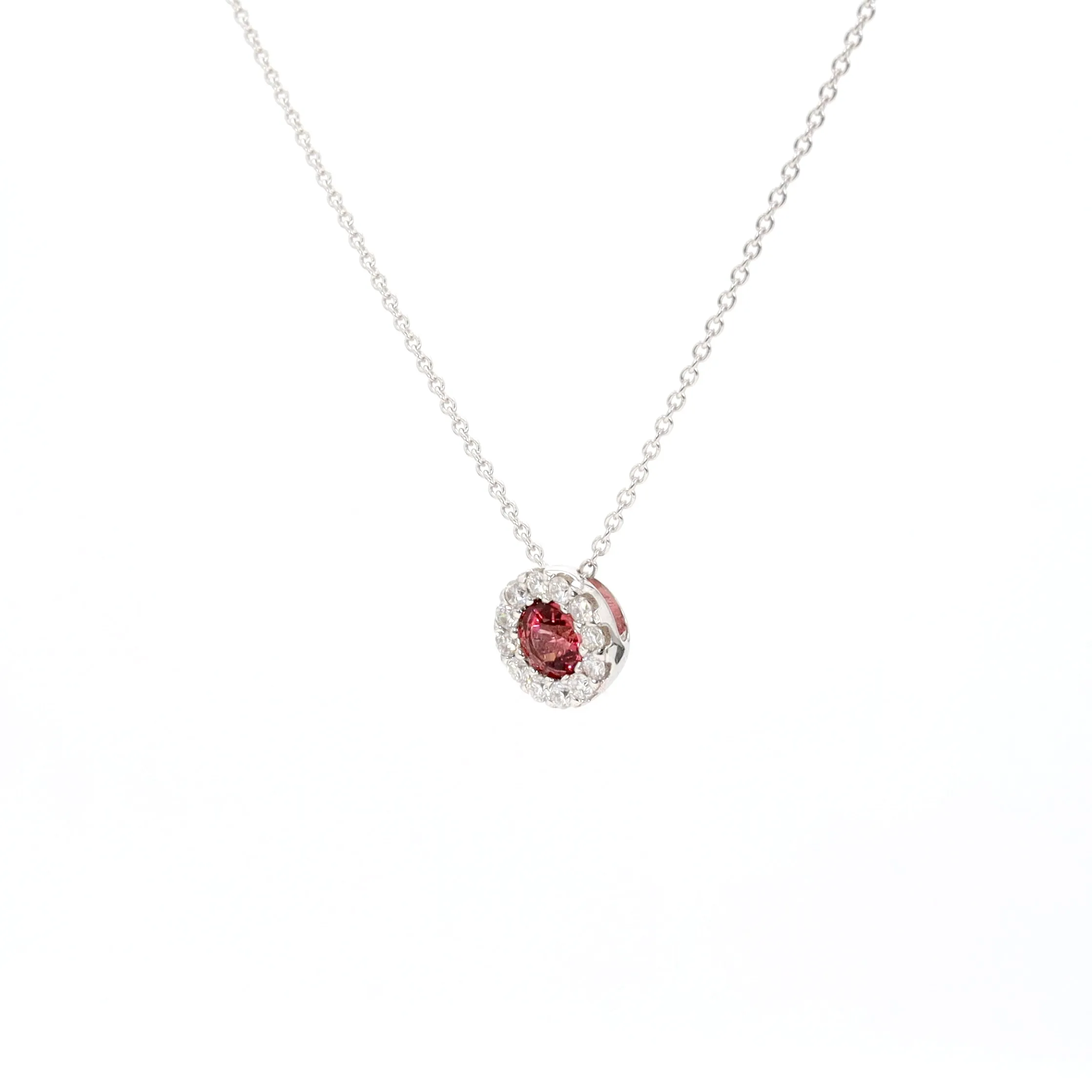 Tourmaline Halo Pendant