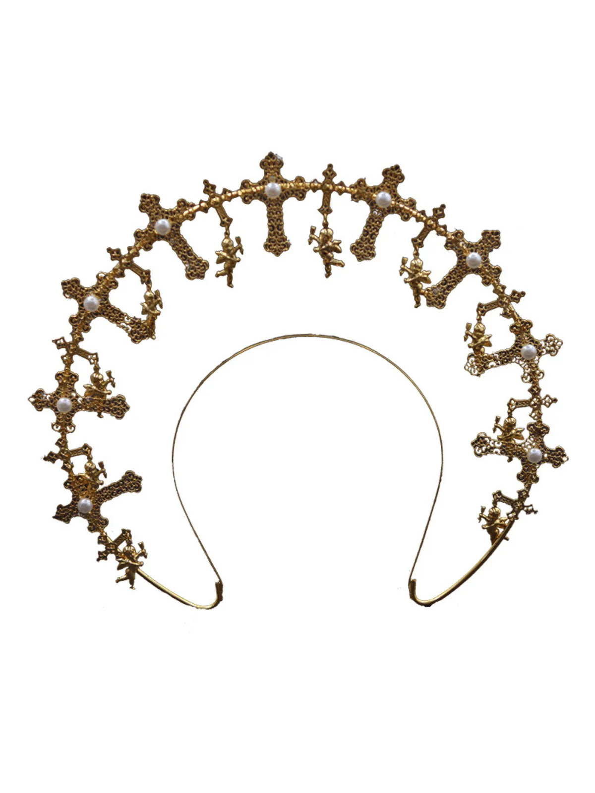 Tulia Cross Pearl Crown