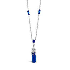 Turquoise, Sapphire & Diamond Estate Necklace
