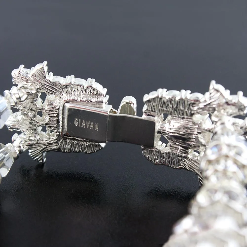 Two Row Embellished Cuff Bracelet