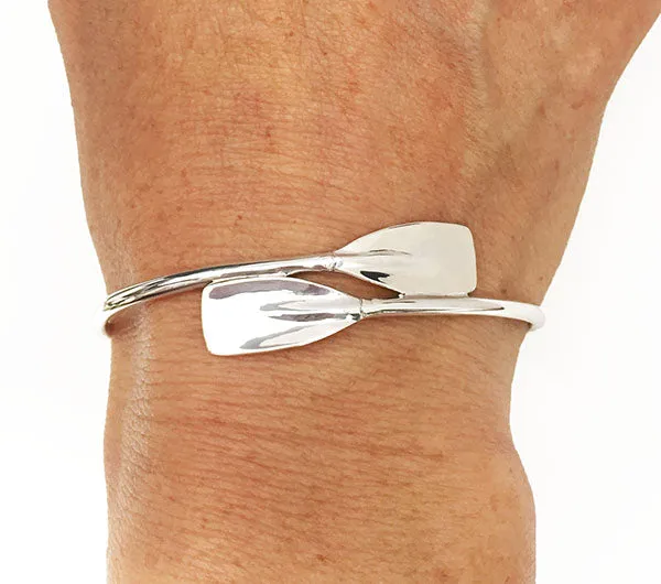 Two Rowing Oars Cuff Bracelet