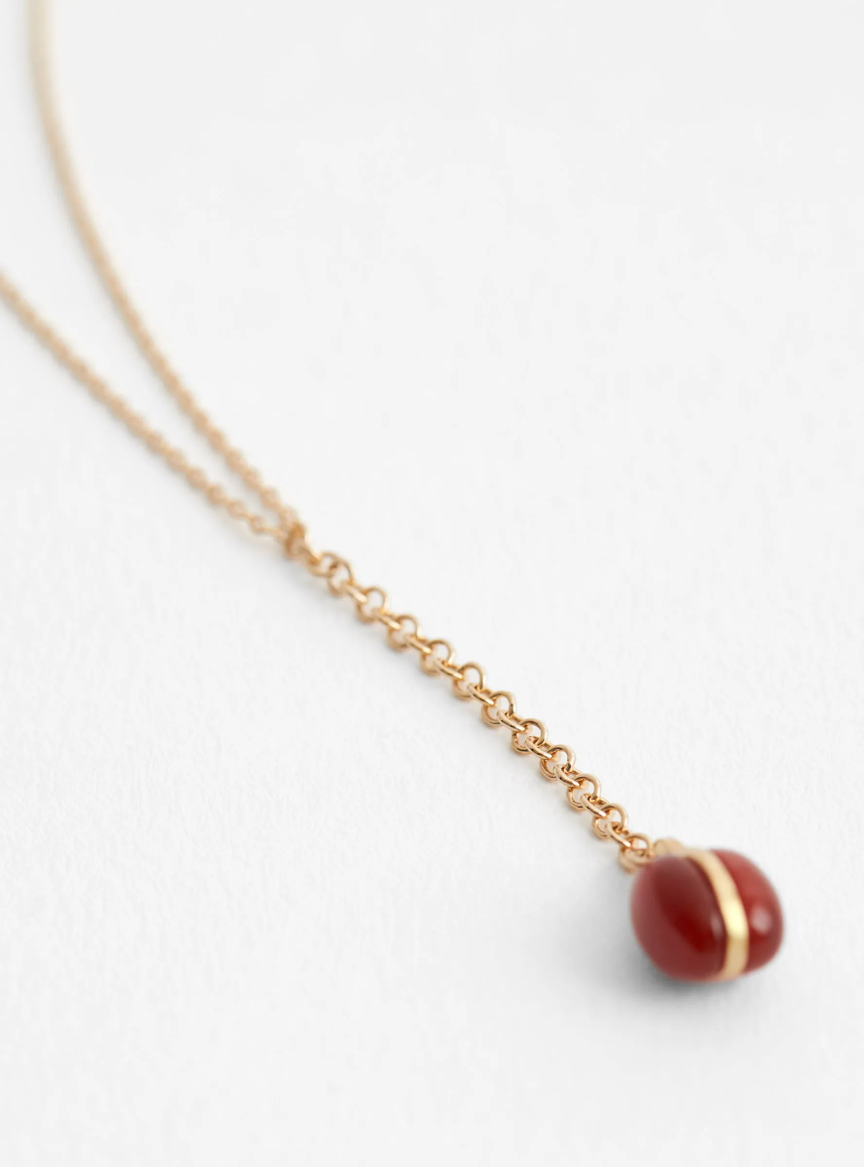 Two Stones Pendant Gold Plated