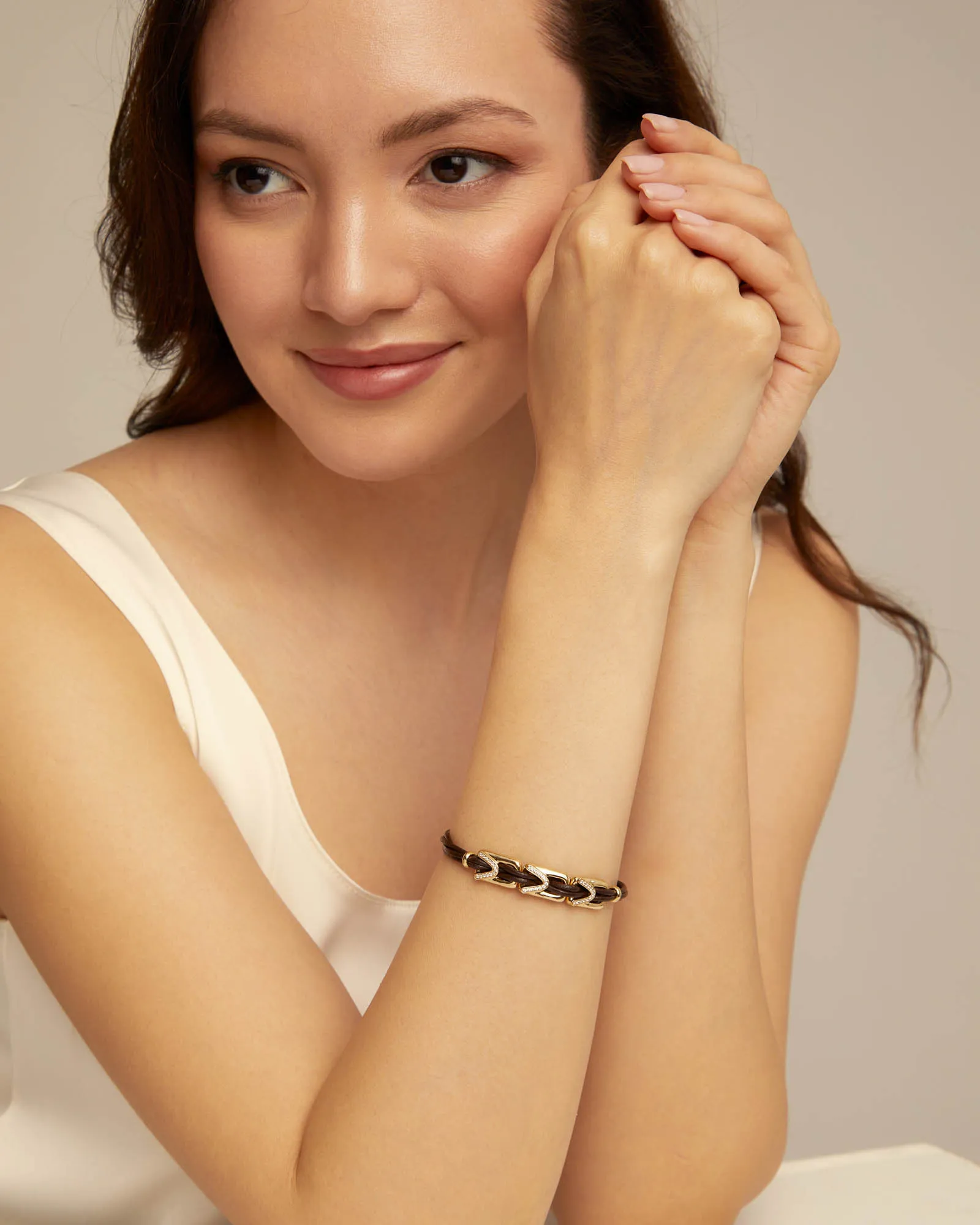 UNOde50 Daring Topaz Gold Bracelet Size M