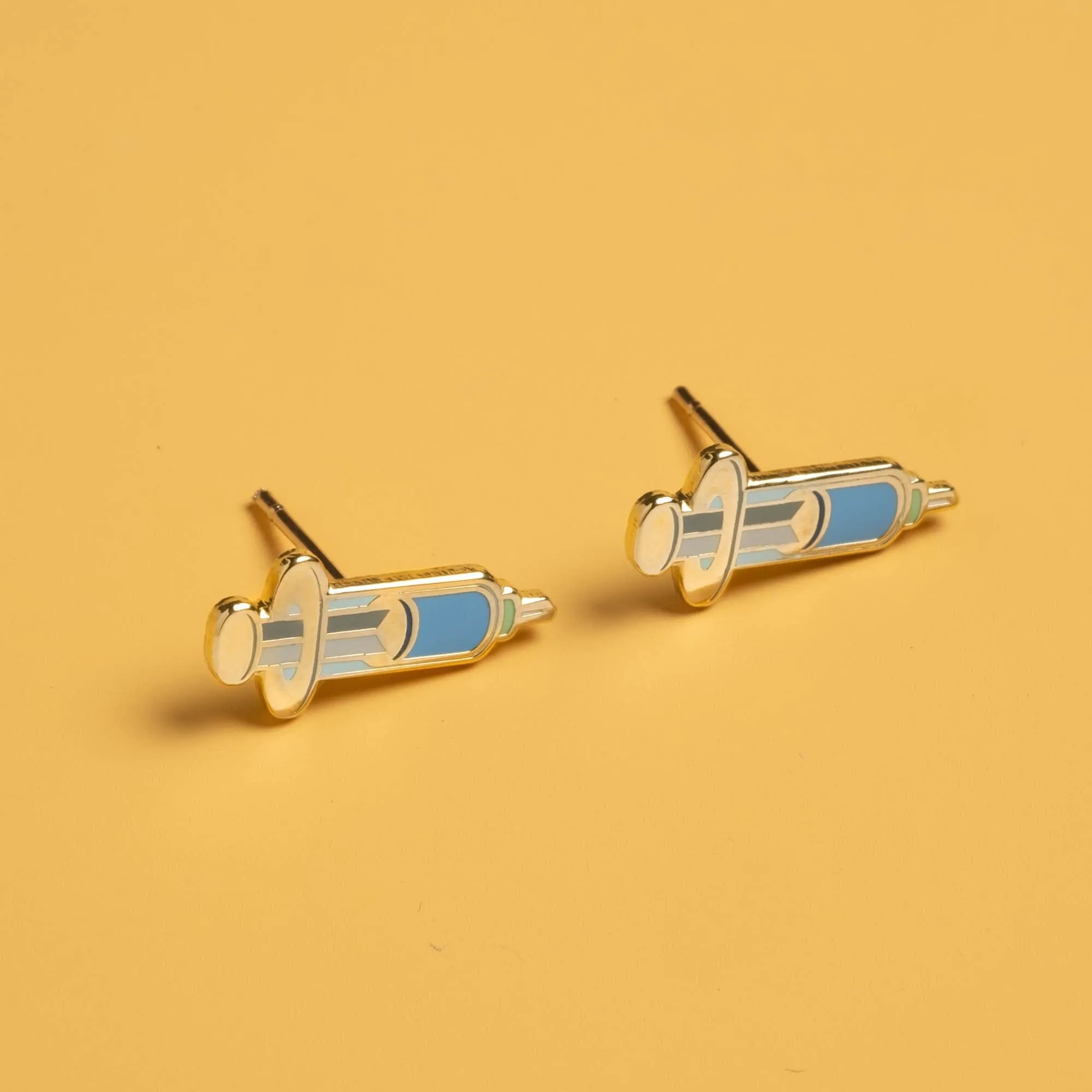 Vaccine Syringe Post Earrings