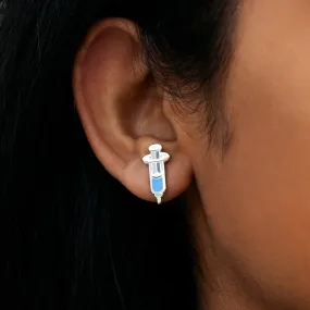 Vaccine Syringe Post Earrings