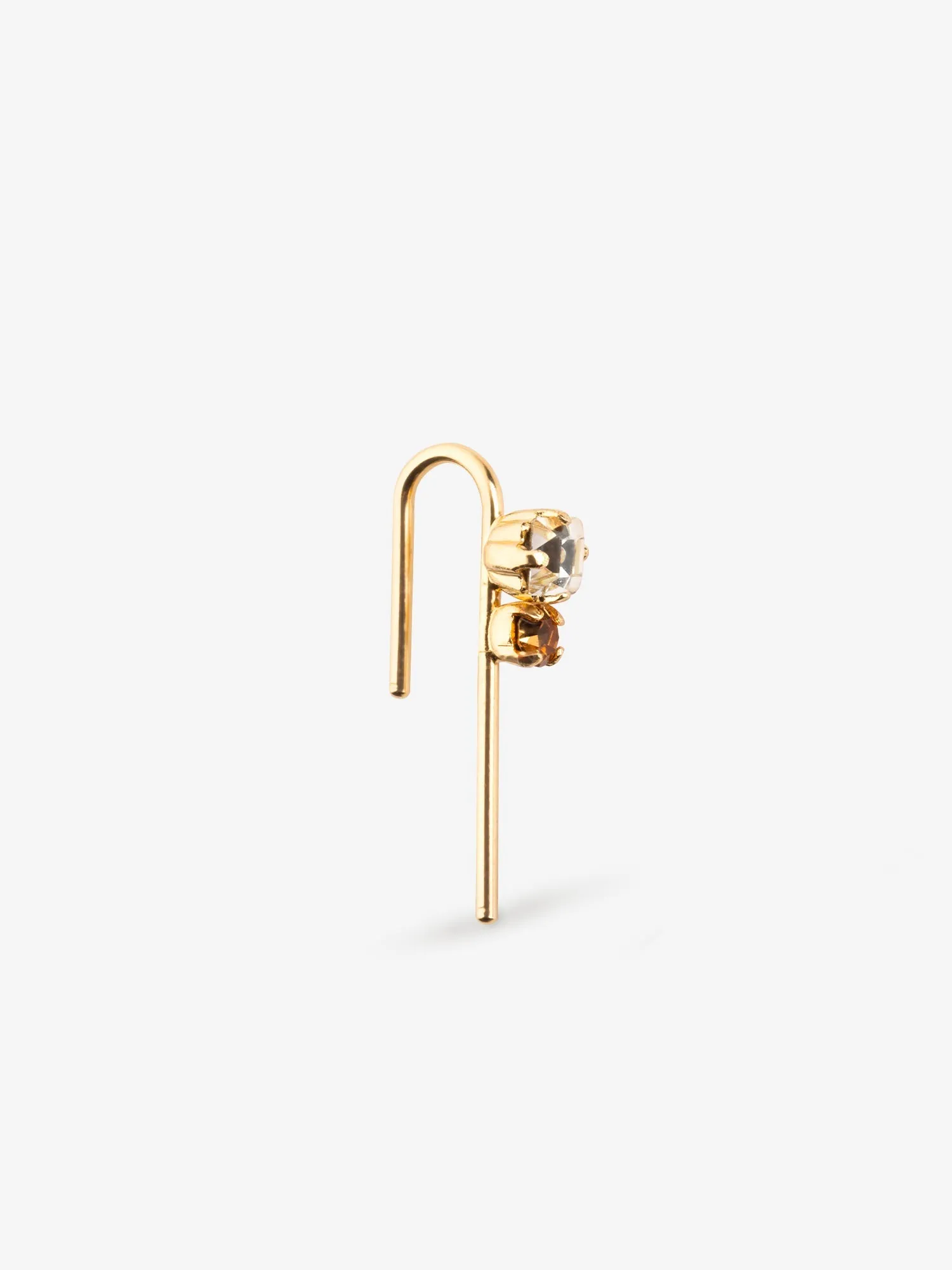 Valentin Buckle Earrings Pair Champagne