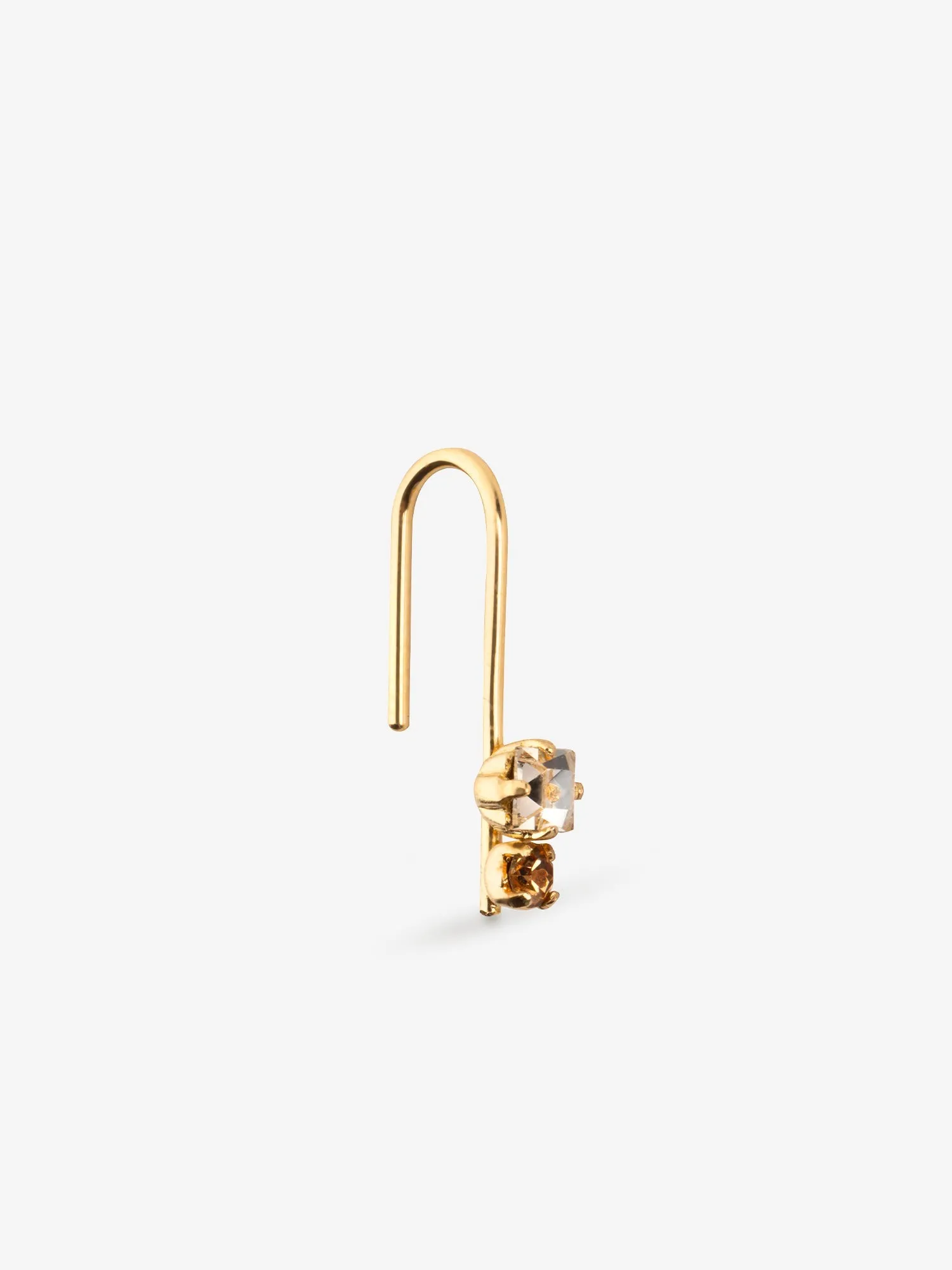Valentin Buckle Earrings Pair Champagne