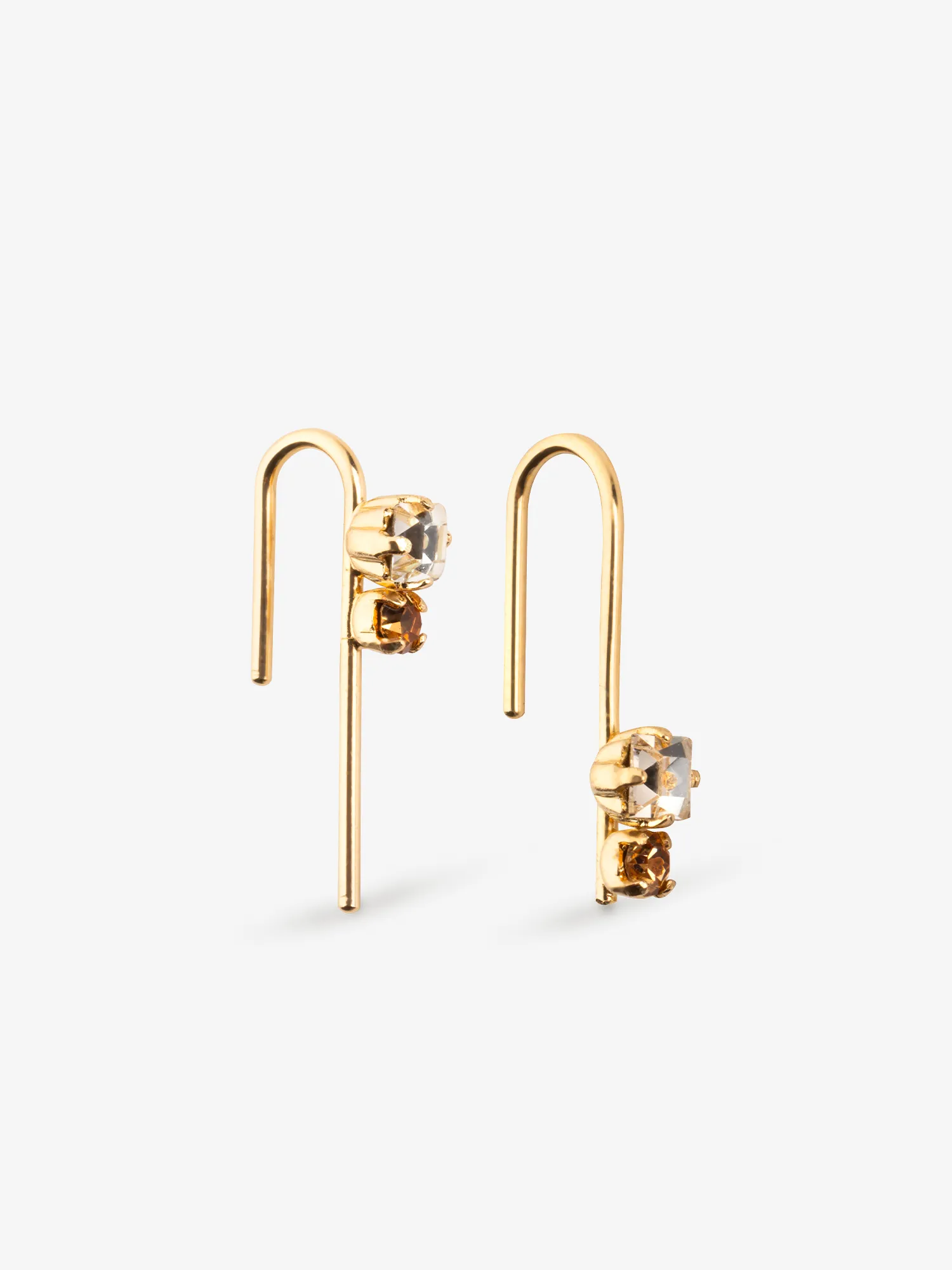 Valentin Buckle Earrings Pair Champagne