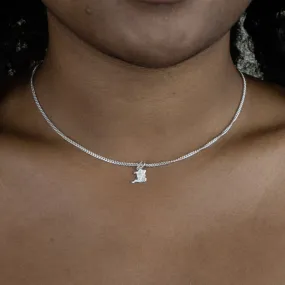 Very Small Trinidad Map Pendant with Chain