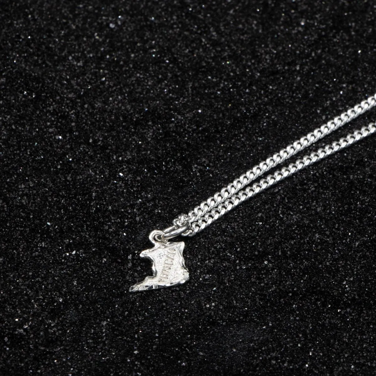 Very Small Trinidad Map Pendant with Chain