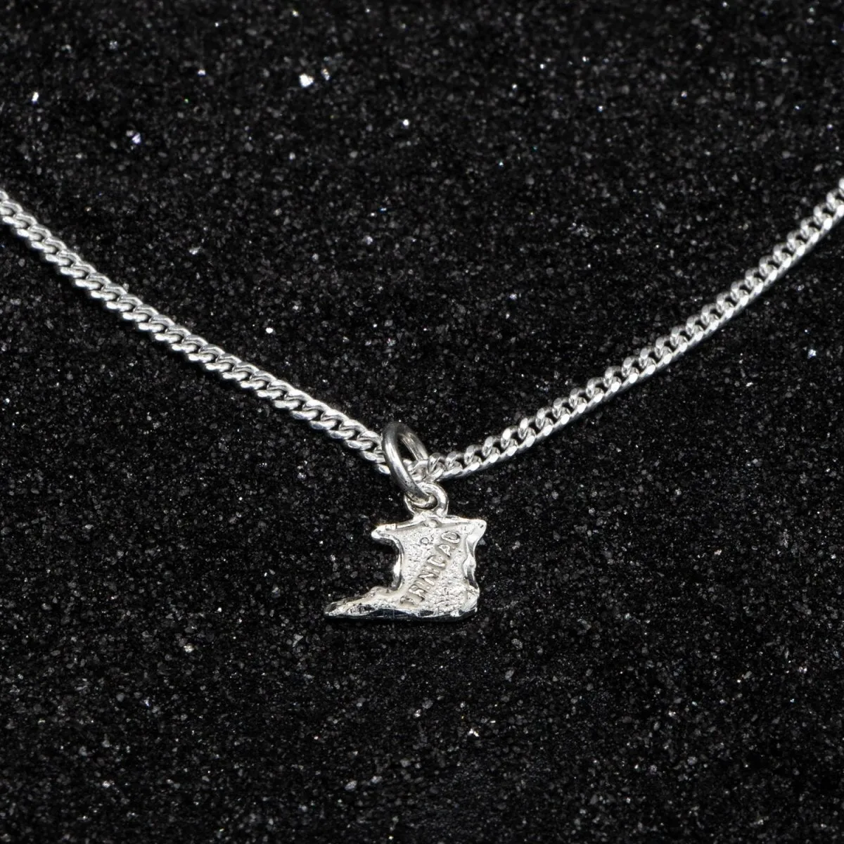 Very Small Trinidad Map Pendant with Chain