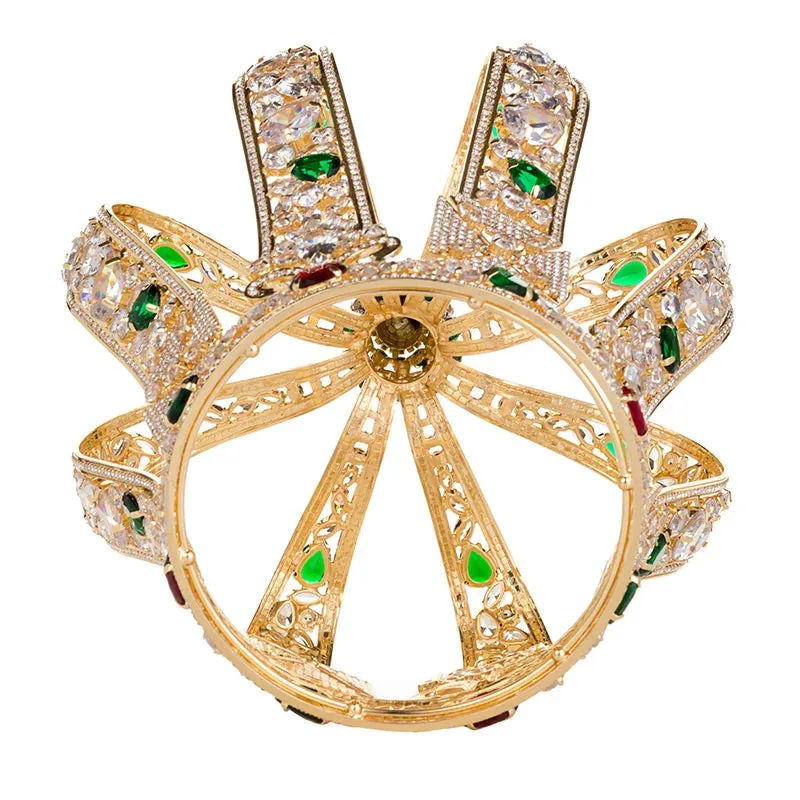 Vintage Full Cubic Zirconia Crown Elegant Party Jewelry Accessory