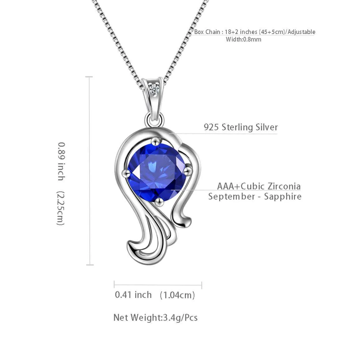 Virgo Necklace September Birthstone Pendant Women Girls Jewelry Birthday Gift Women Girls Jewelry Birthday Gift