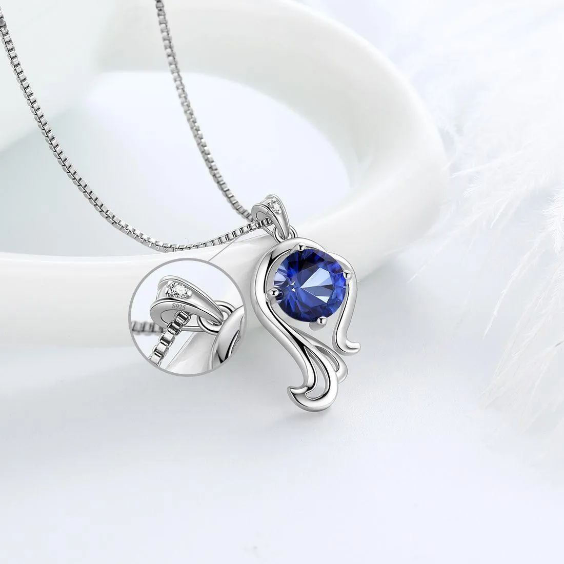 Virgo Necklace September Birthstone Pendant Women Girls Jewelry Birthday Gift Women Girls Jewelry Birthday Gift