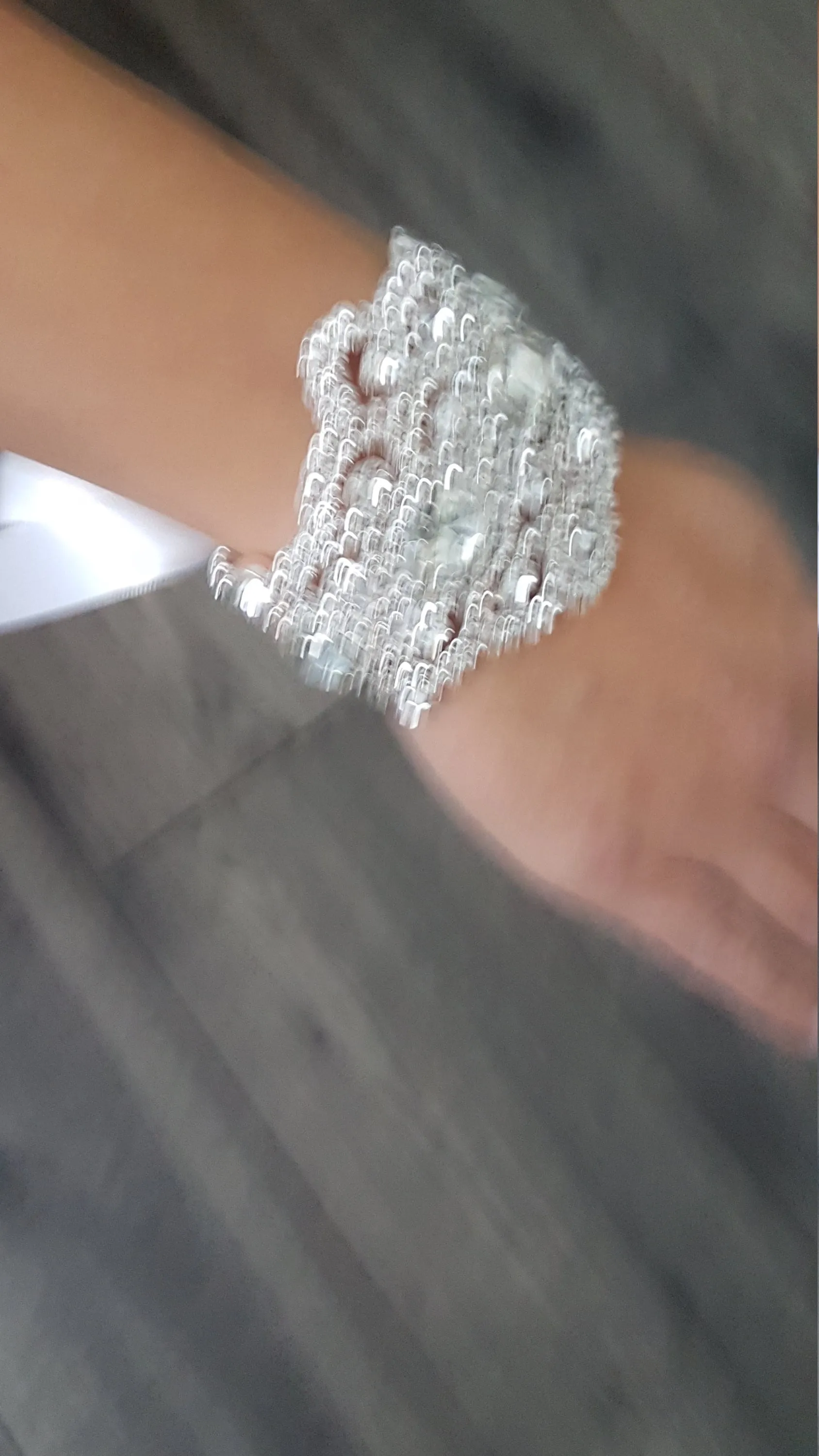 Wedding Cuff,  Vintage Glam,Art Deco, Crystal rhinestone  bracelet. by Crystal wedding uk