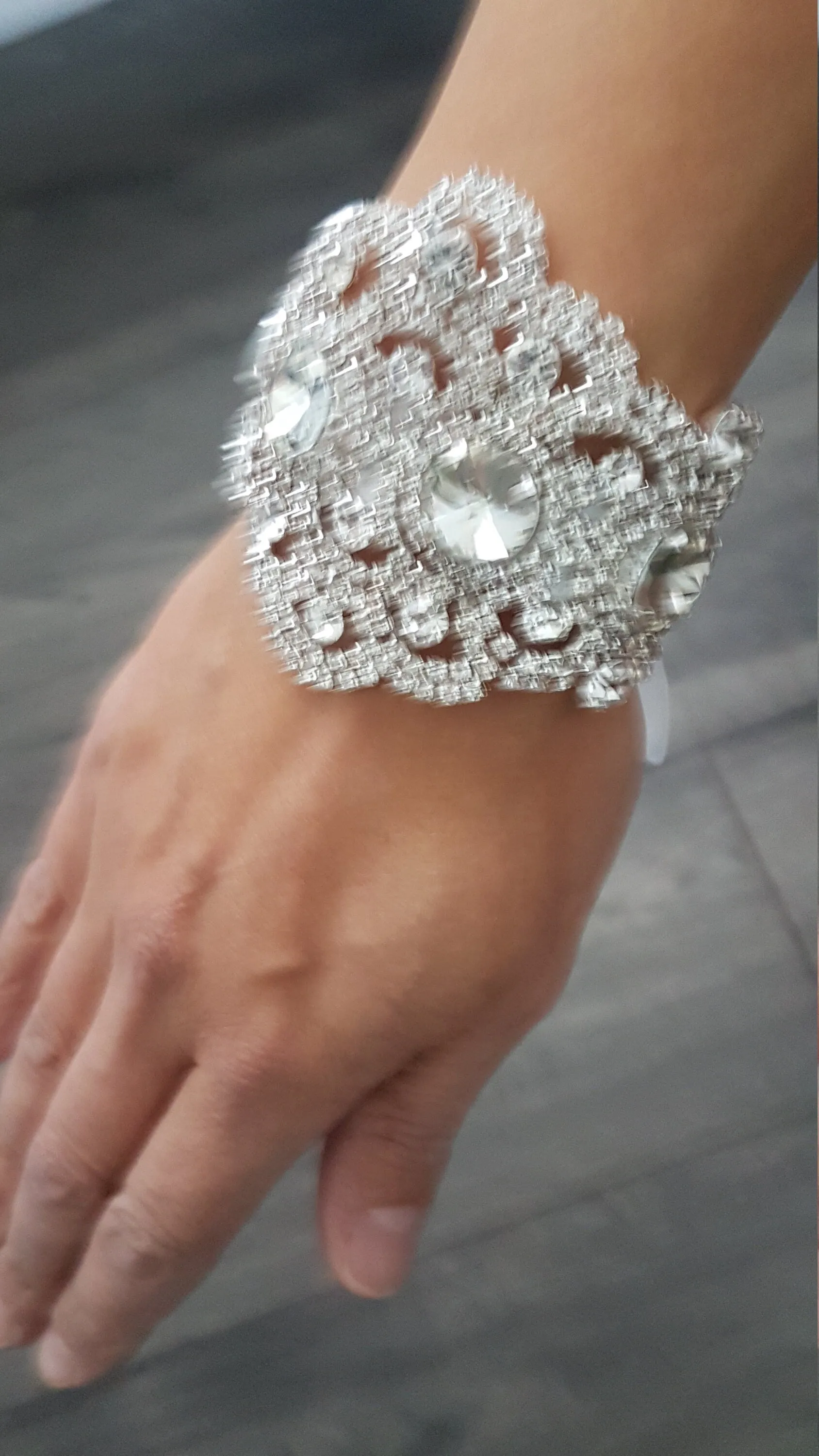 Wedding Cuff,  Vintage Glam,Art Deco, Crystal rhinestone  bracelet. by Crystal wedding uk