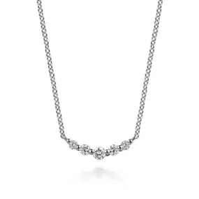 White Sapphire Bar Necklace