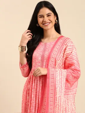 Women's Coral Printed Kurta Set