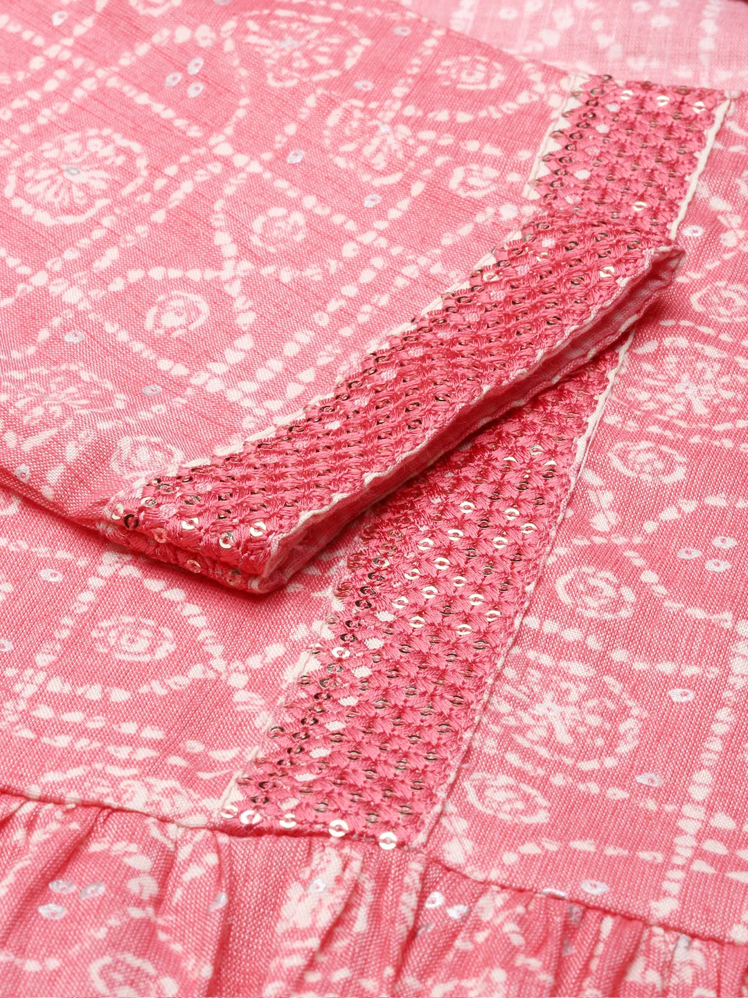 Women's Coral Printed Kurta Set