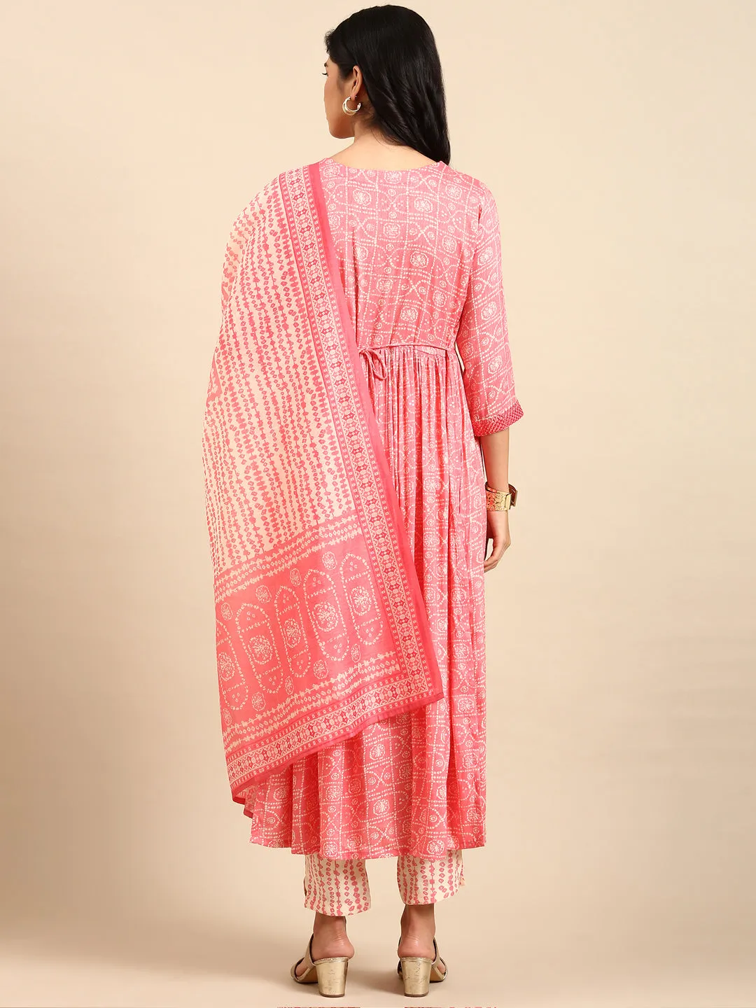 Women's Coral Printed Kurta Set