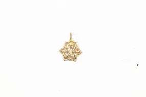 Yellow Gold Snowflake Pendant