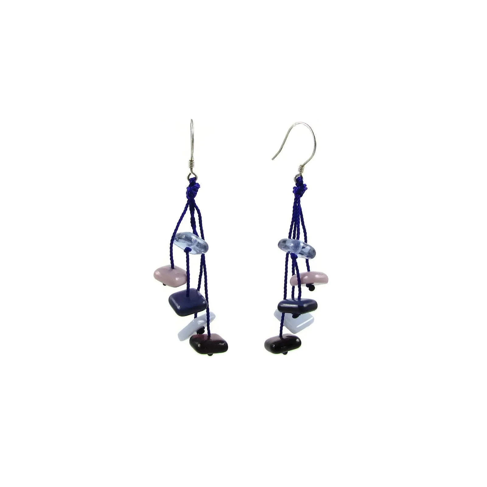 Zen Glass Earrings - Aqua