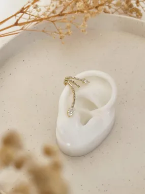 Zircon Spiral Earcuff